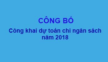 Công bố công khai dự toán chi ngân sách năm 2018
